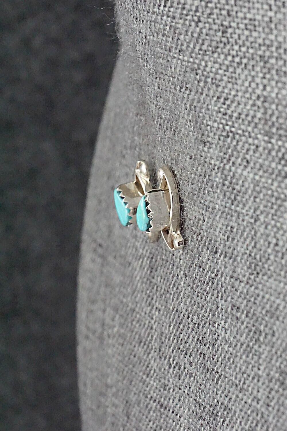 Turquoise & Sterling Silver Earrings - Lloyd Kanesta