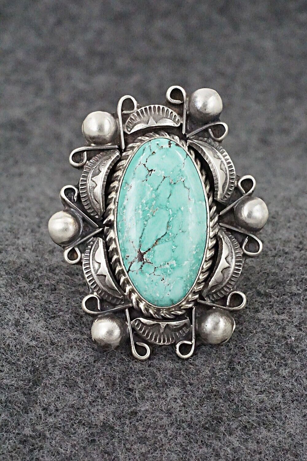 Turquoise & Sterling Silver Ring - Wilson Dawes - Size 7