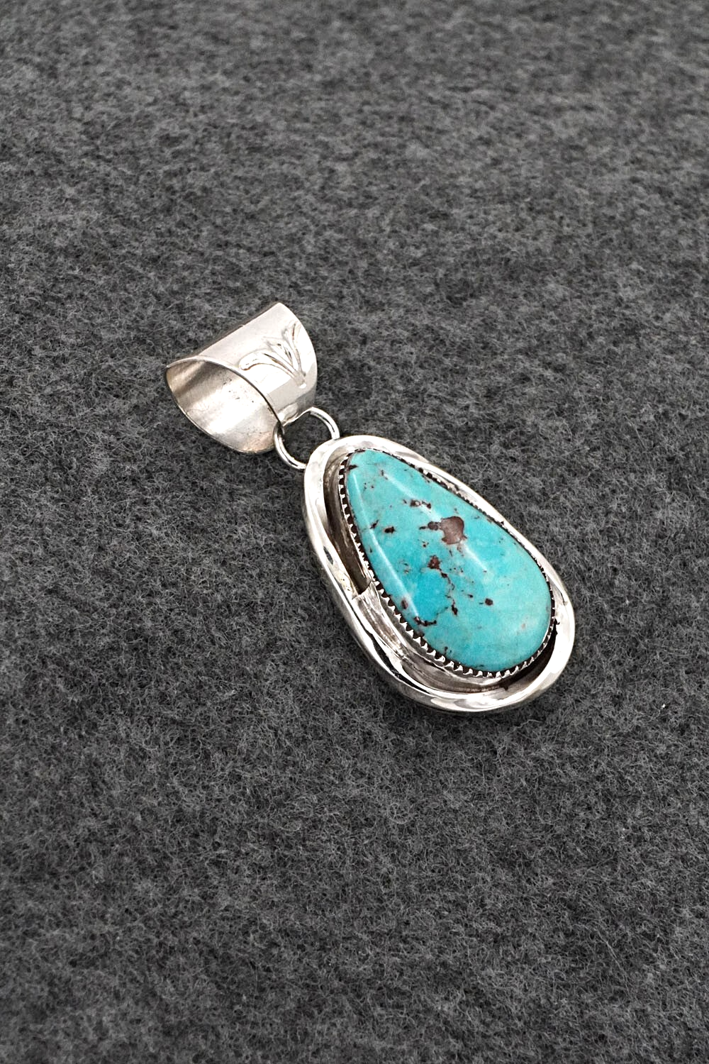 Turquoise & Sterling Silver Pendant - Ernest Hawthorne