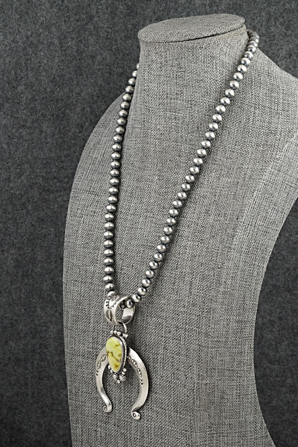 Variscite & Sterling Silver Necklace - Samuel Yellowhair