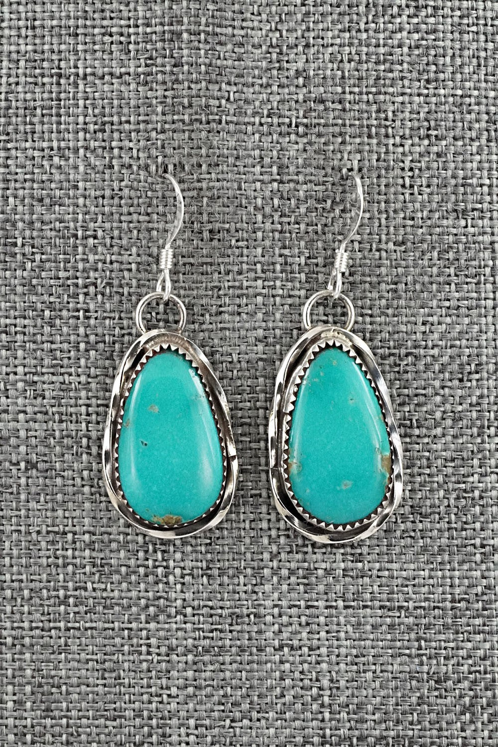 Turquoise & Sterling Silver Earrings - Ernest Hawthorne