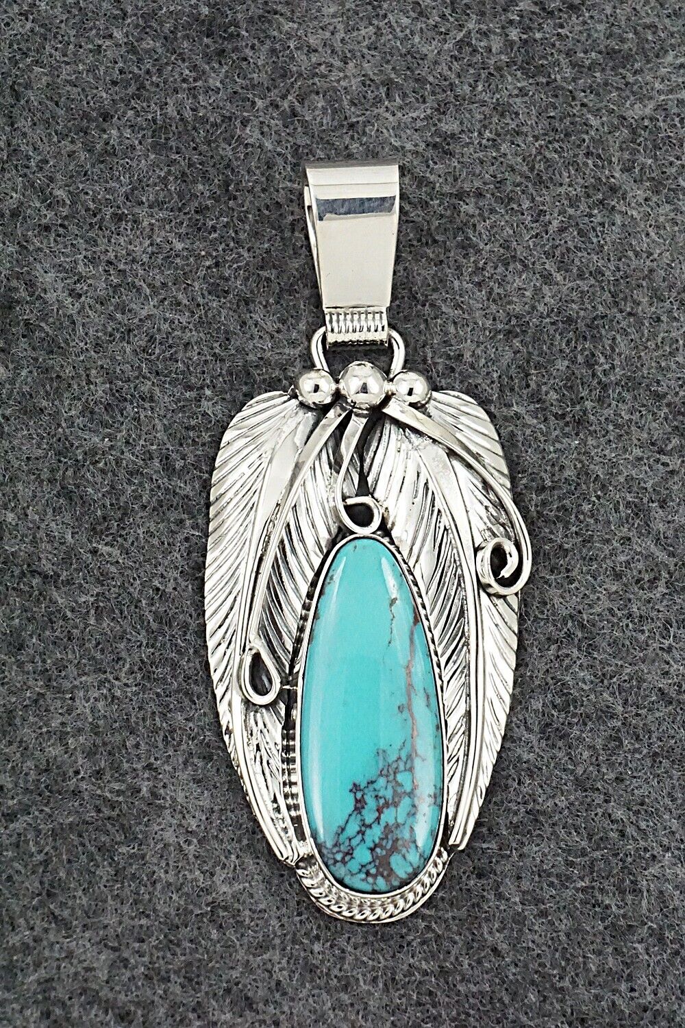 Turquoise & Sterling Silver Pendant - Davey Morgan