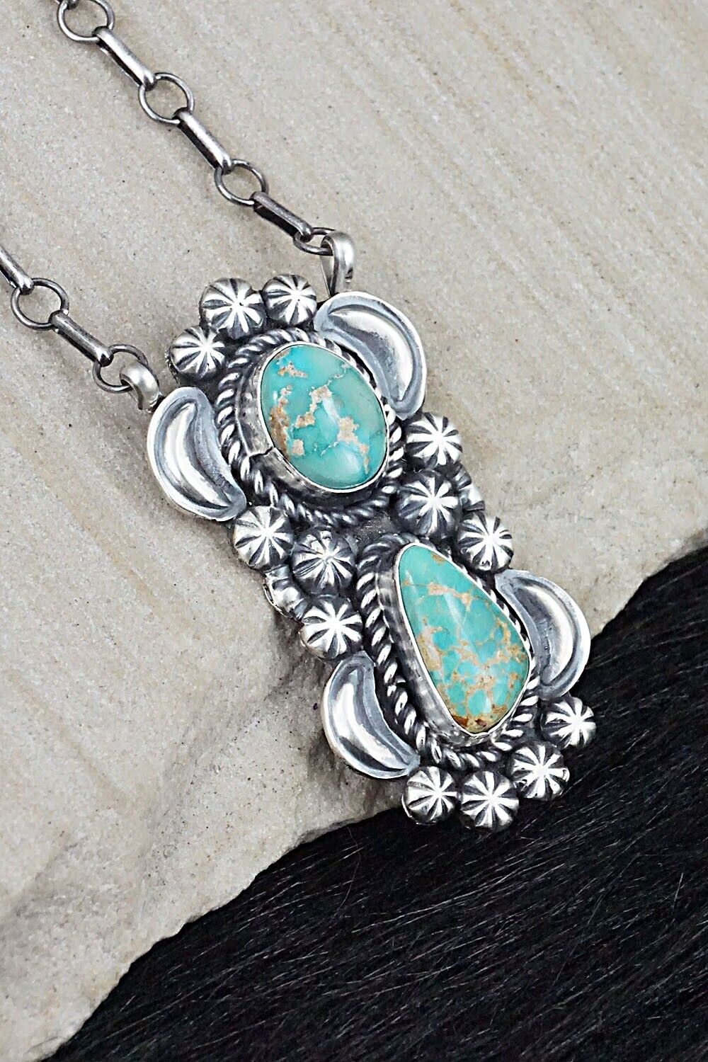 Turquoise & Sterling Silver Necklace - Jeff James