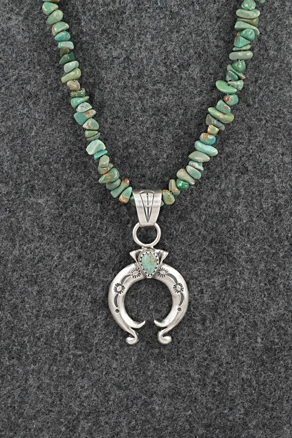 Turquoise & Sterling Silver Necklace 16" - Louise Joe