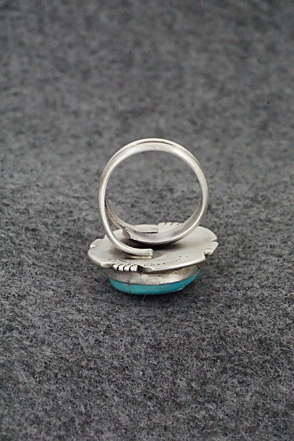 Turquoise & Sterling Silver Ring - Jameson Garcia - Size 8 Adj.