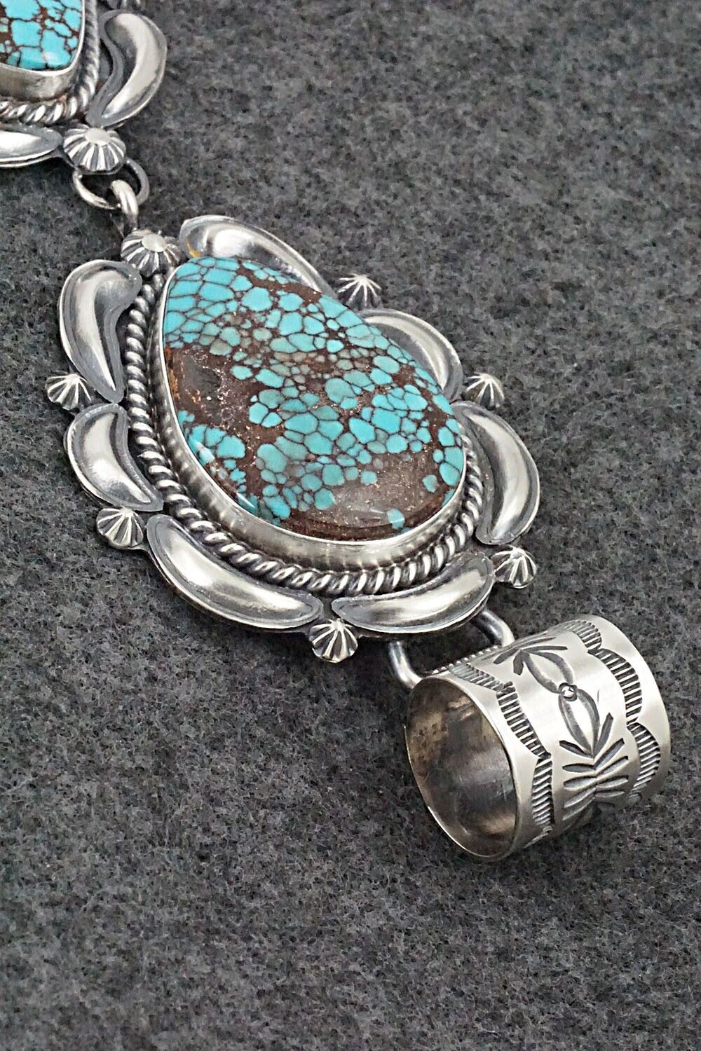 Turquoise & Sterling Silver Pendant - Raymond Delgarito