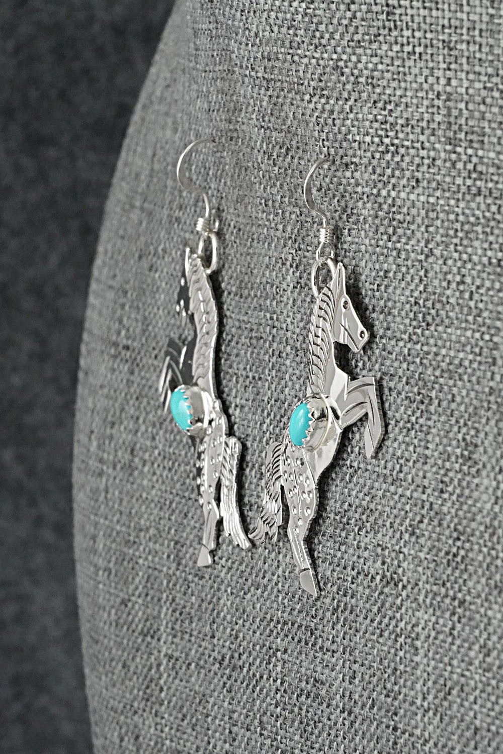 Turquoise & Sterling Silver Earrings - Louise Yazzie