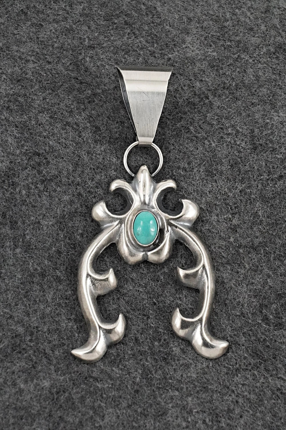Turquoise & Sterling Silver Pendant - Eugene Gruber