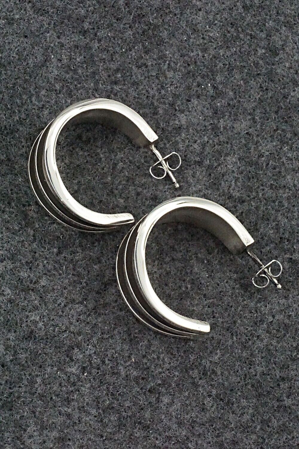 Sterling Silver Hoop Earrings - Tom Hawk