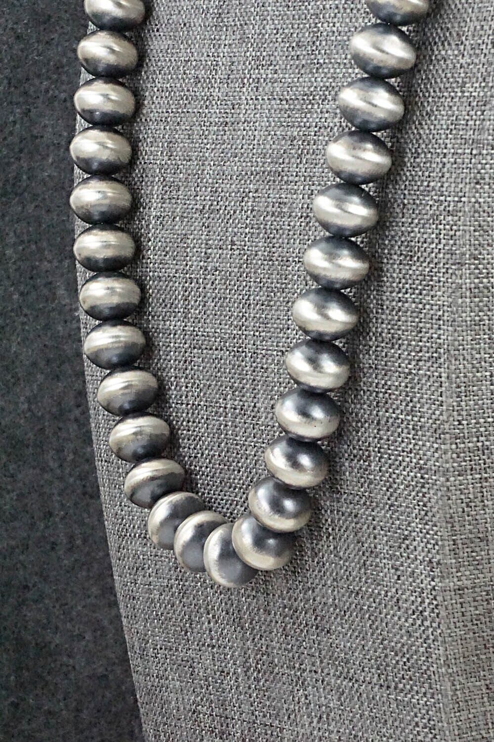 Sterling Silver Navajo Pearl Necklace 26" - Bryannen Halwood