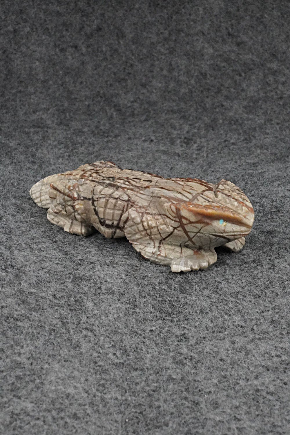 Horned Toad Zuni Fetish Carving - Tony Mackel