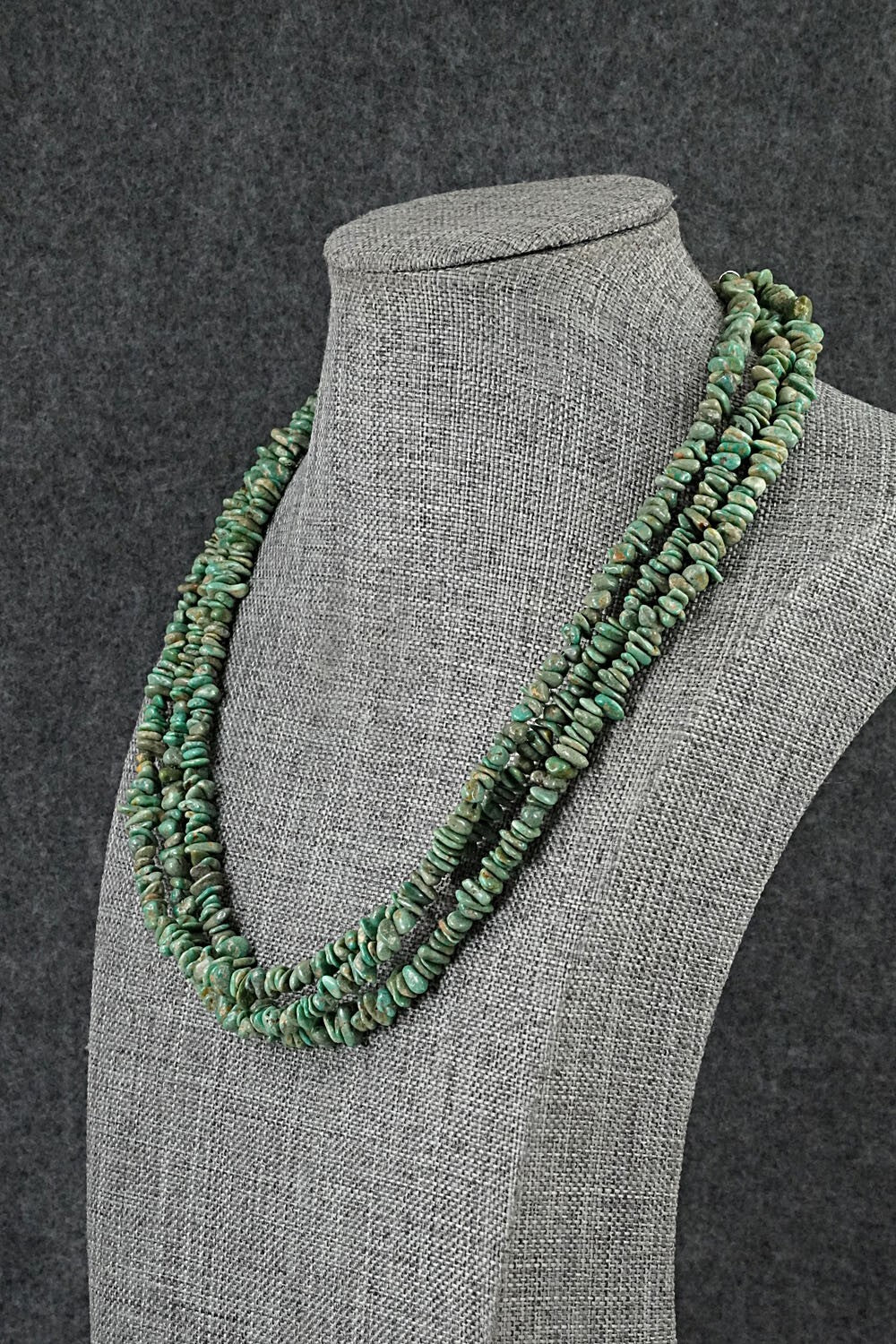 Turquoise & Sterling Silver Necklace 18" - Doreen Jake