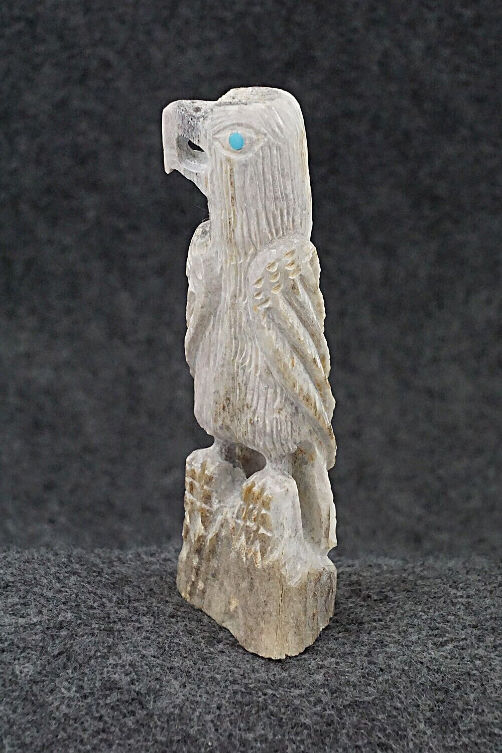 Eagle Zuni Fetish Carving - Garrick Weeka