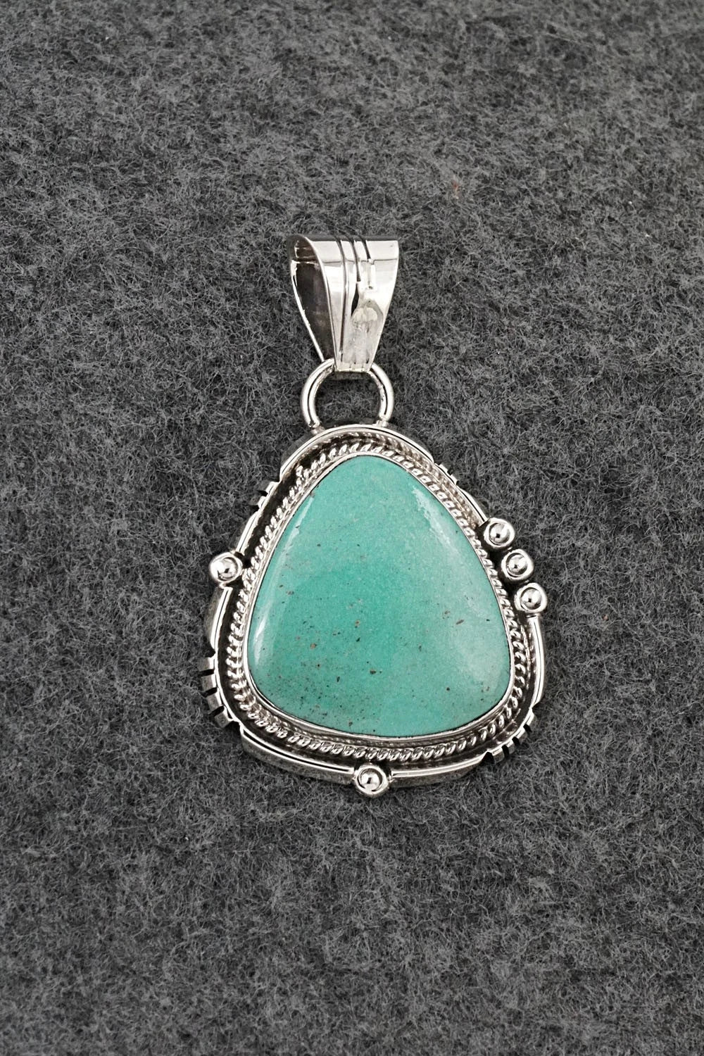 Turquoise & Sterling Silver Pendant - Marita Benally