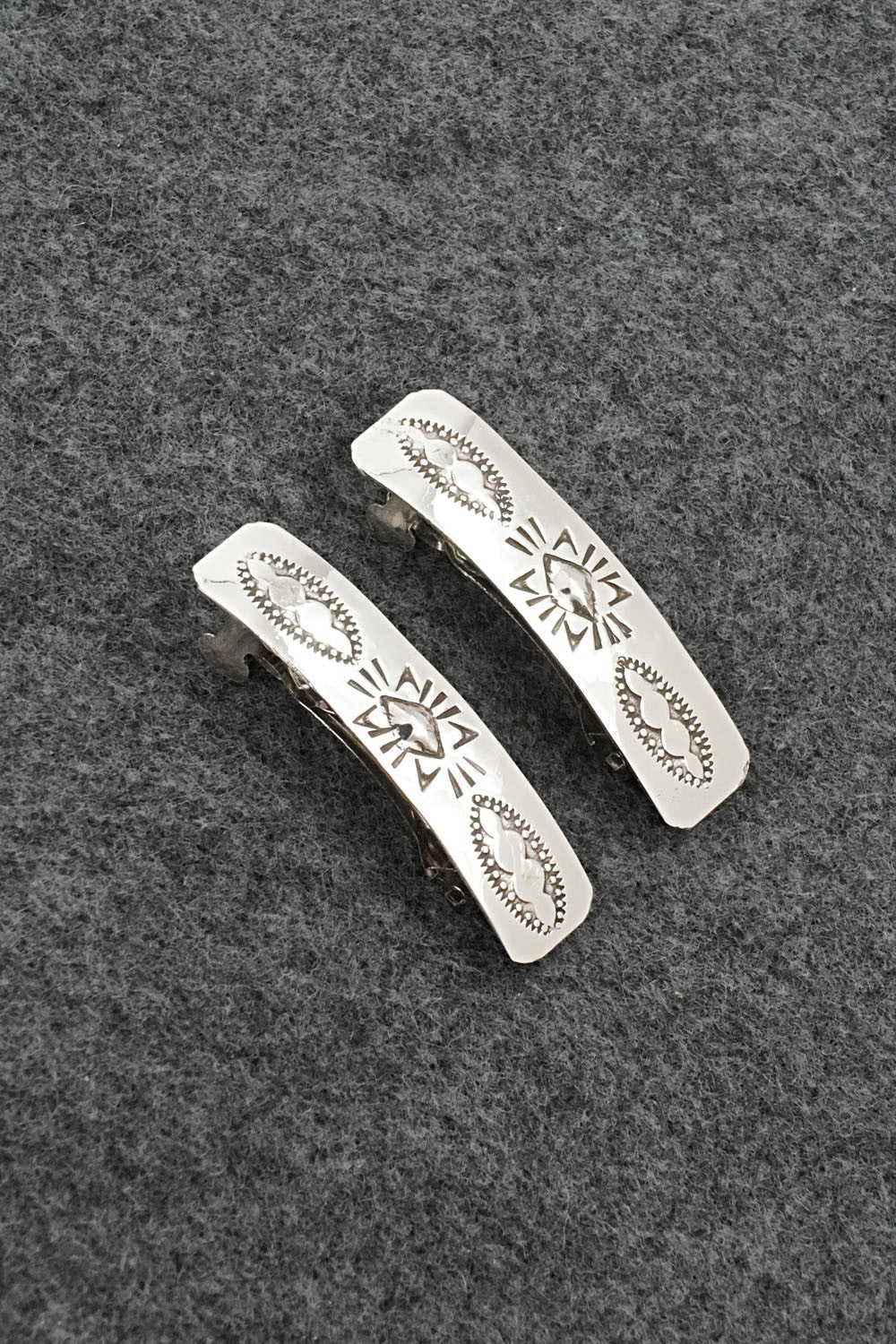 Sterling Silver Hair Barrettes - Bertha Begay