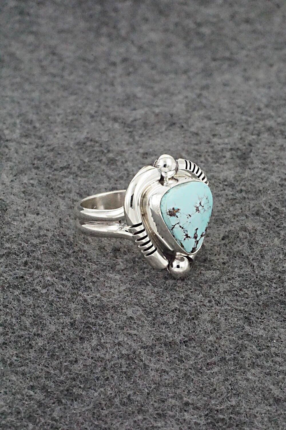 Turquoise & Sterling Silver Ring - Joelias Draper - Size 7 Adj.