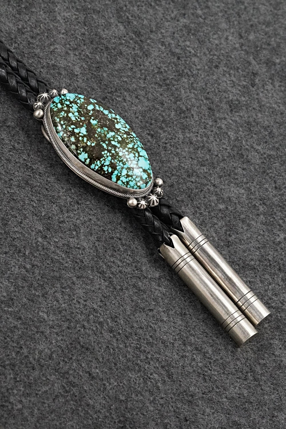 Turquoise & Sterling Silver Bolo Tie - Bobby Johnson