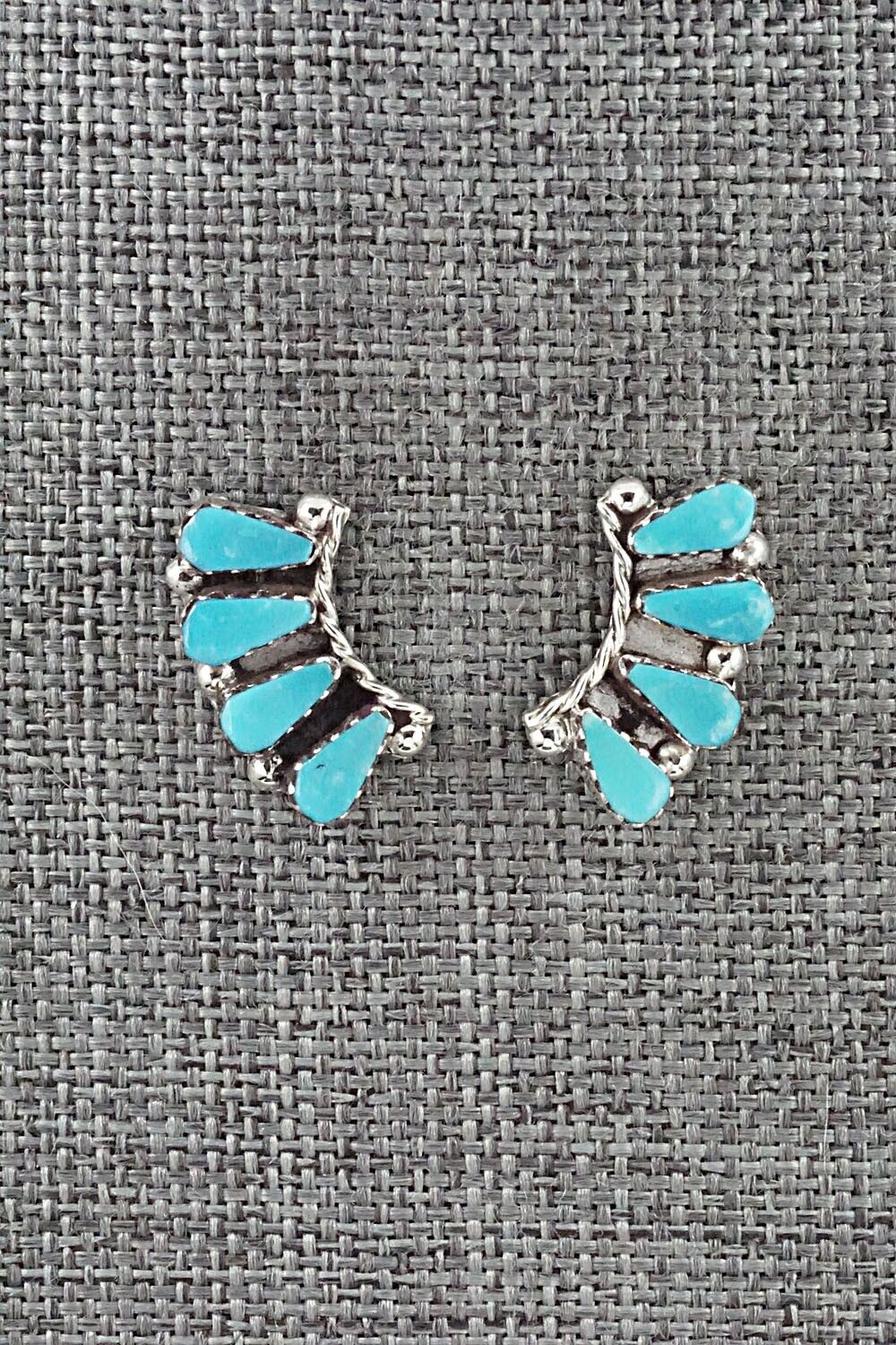 Turquoise & Sterling Silver Earrings - Diane Cachini