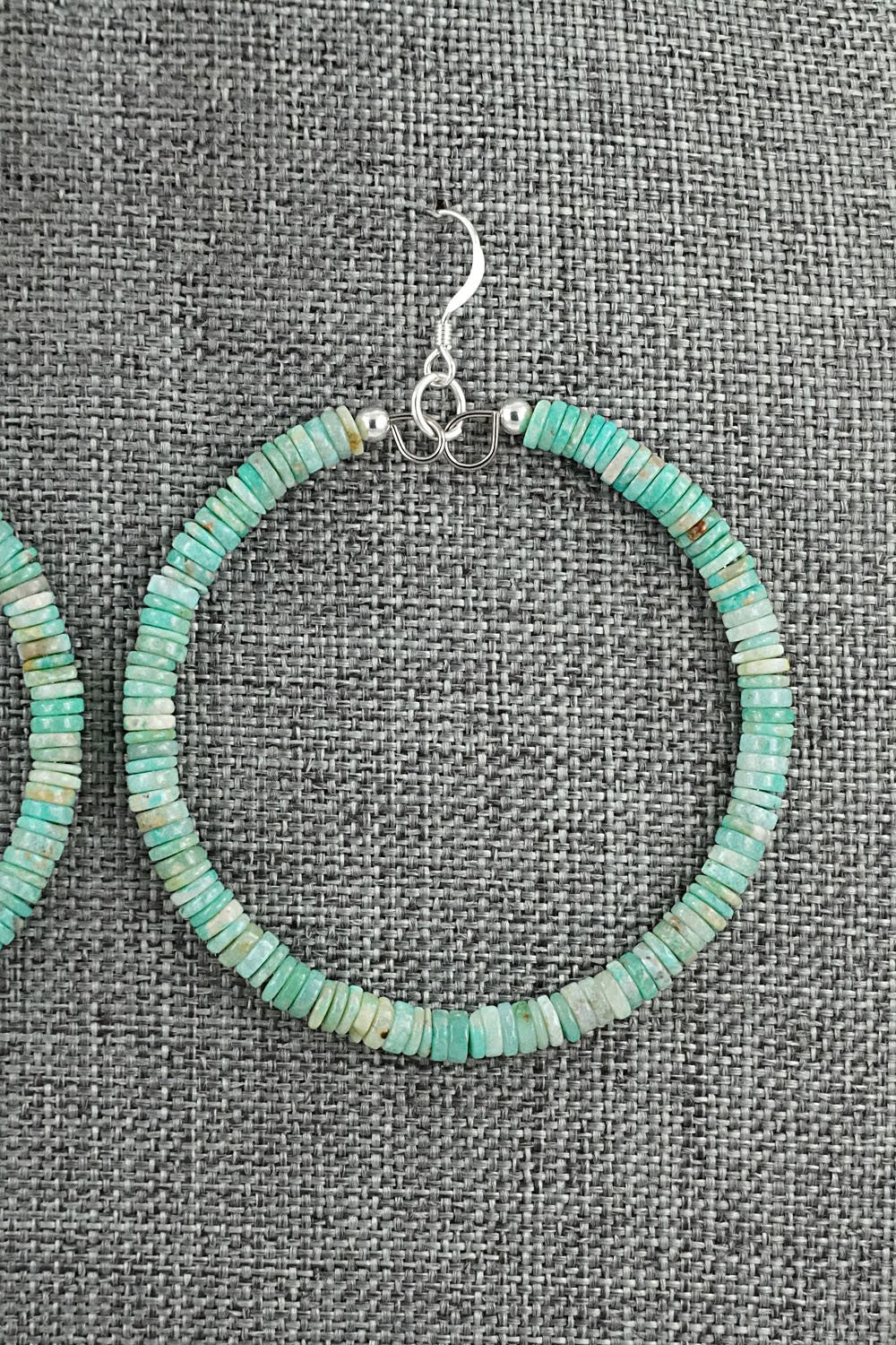 Turquoise & Sterling Silver Earrings - Doreen Jake