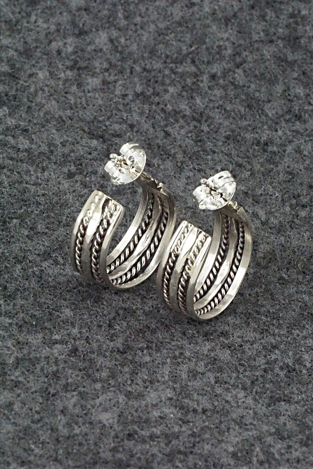 Sterling Silver Hoop Earrings - Elaine Tahe
