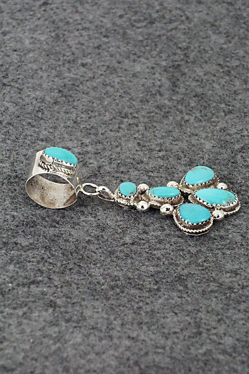Turquoise & Sterling Silver Pendant - Ernest Hawthorne