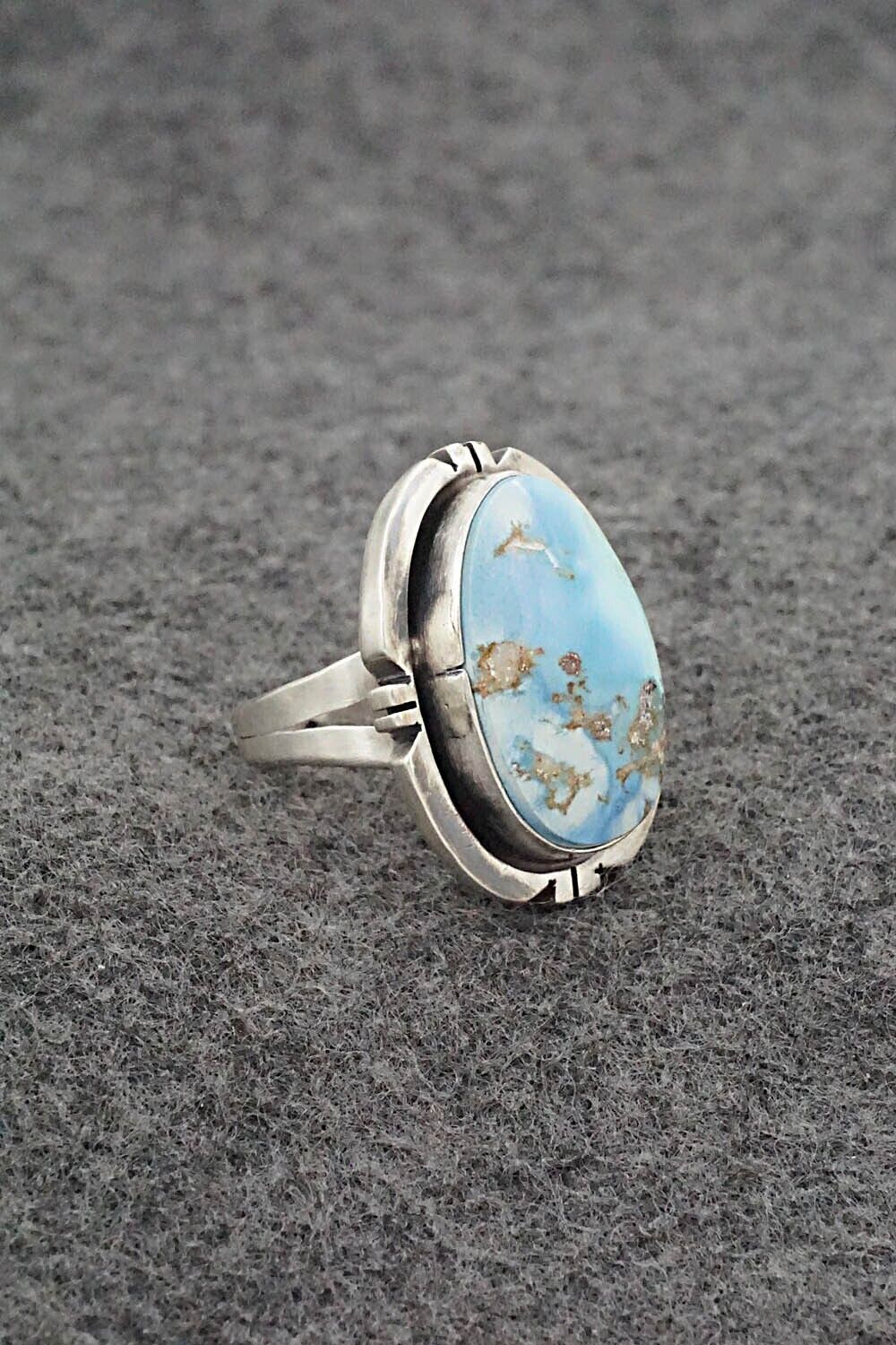 Turquoise & Sterling Silver Ring - Randy Billy - Size 7