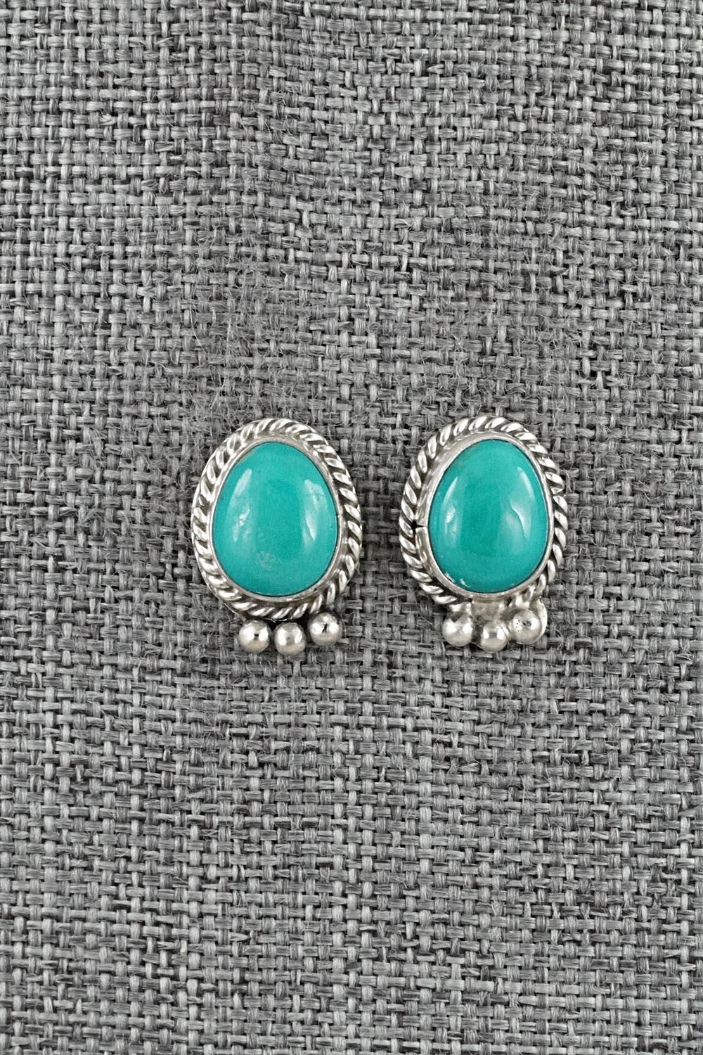 Turquoise & Sterling Silver Earrings - Rosemary Saunders