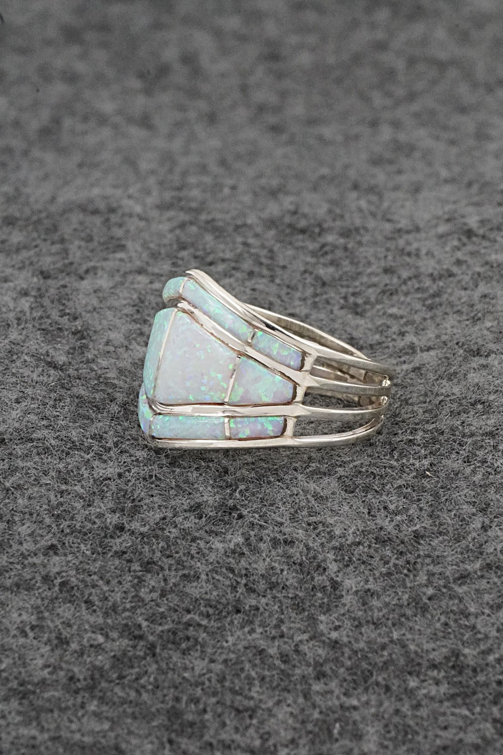 Opalite & Sterling Silver Ring - Andrew Enrico - Size 9