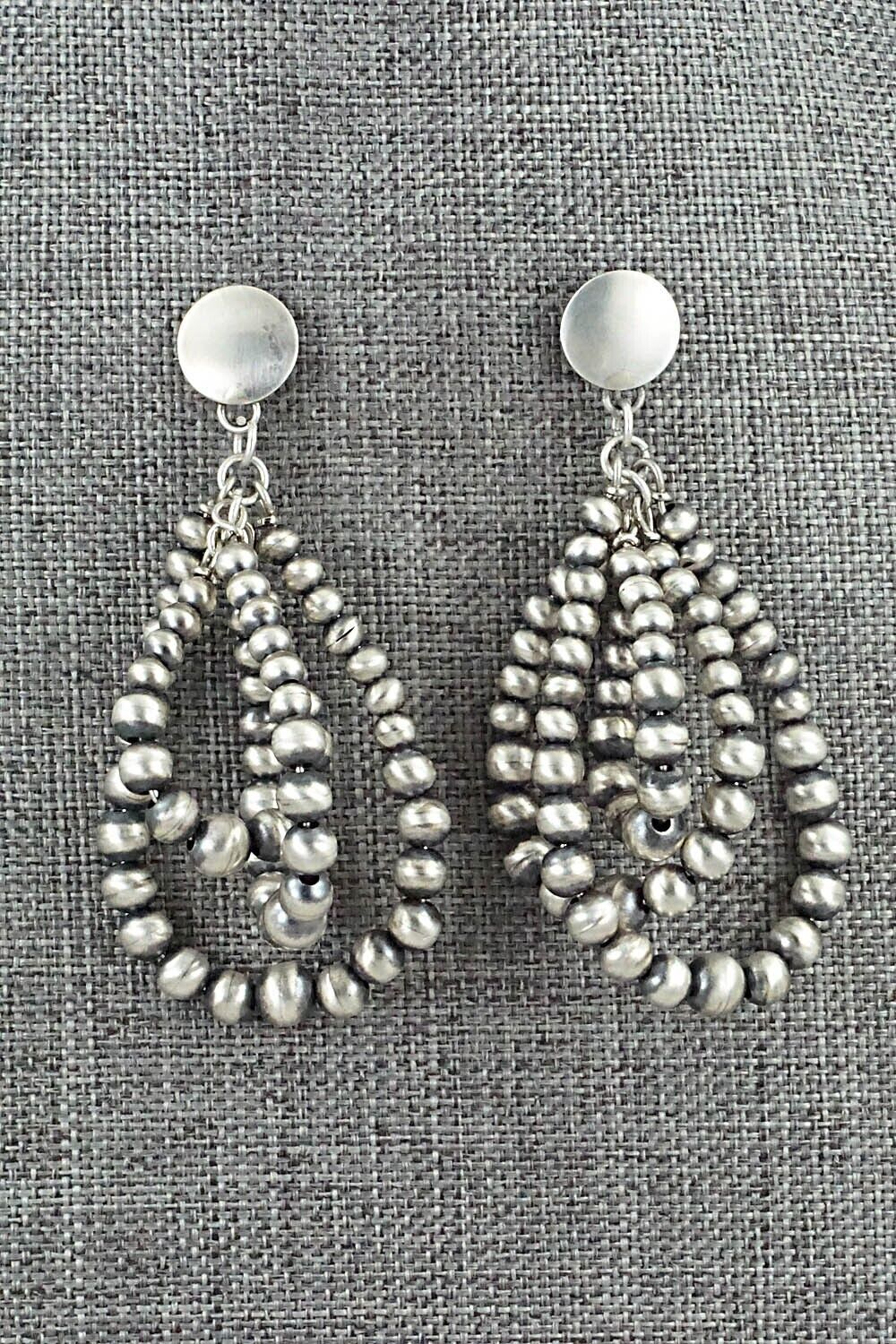 Sterling Silver Navajo Pearl Earrings - Jan Mariano