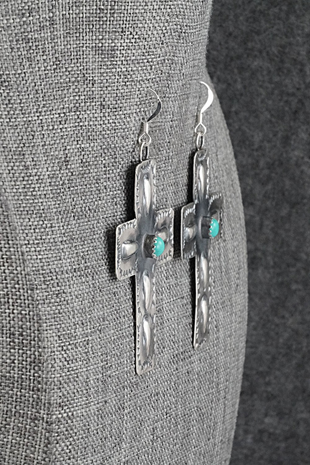 Turquoise & Sterling Silver Earrings - Tim Yazzie