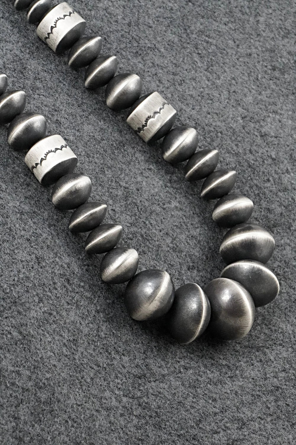 Sterling Silver Navajo Pearl Necklace 20" - Rose Martin