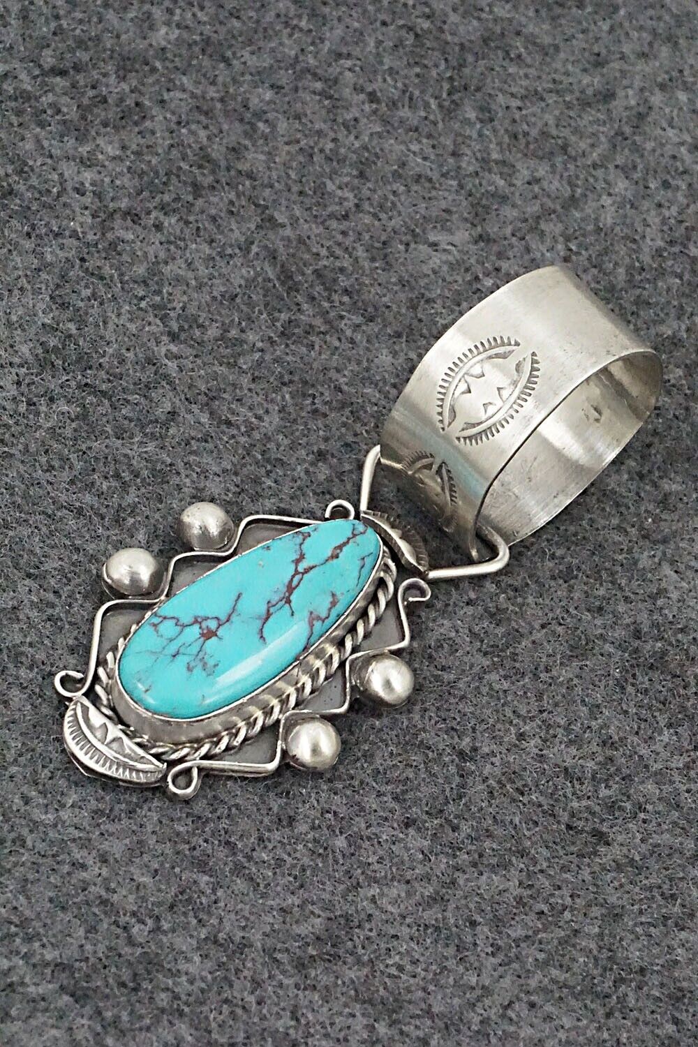 Turquoise and Sterling Silver Pendant - Wilson Dawes