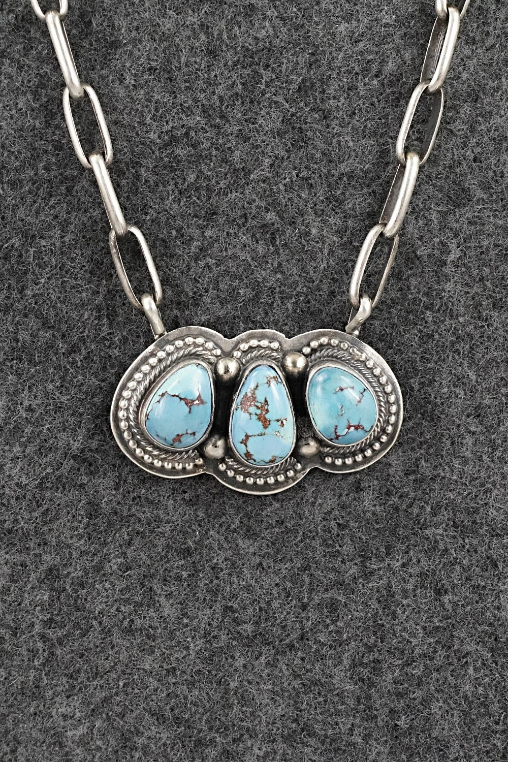 Turquoise & Sterling Silver Necklace - Kathleen Livingston