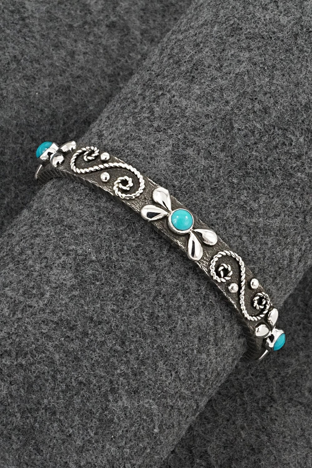 Turquoise & Sterling Silver Bracelet - Ernest Rangel
