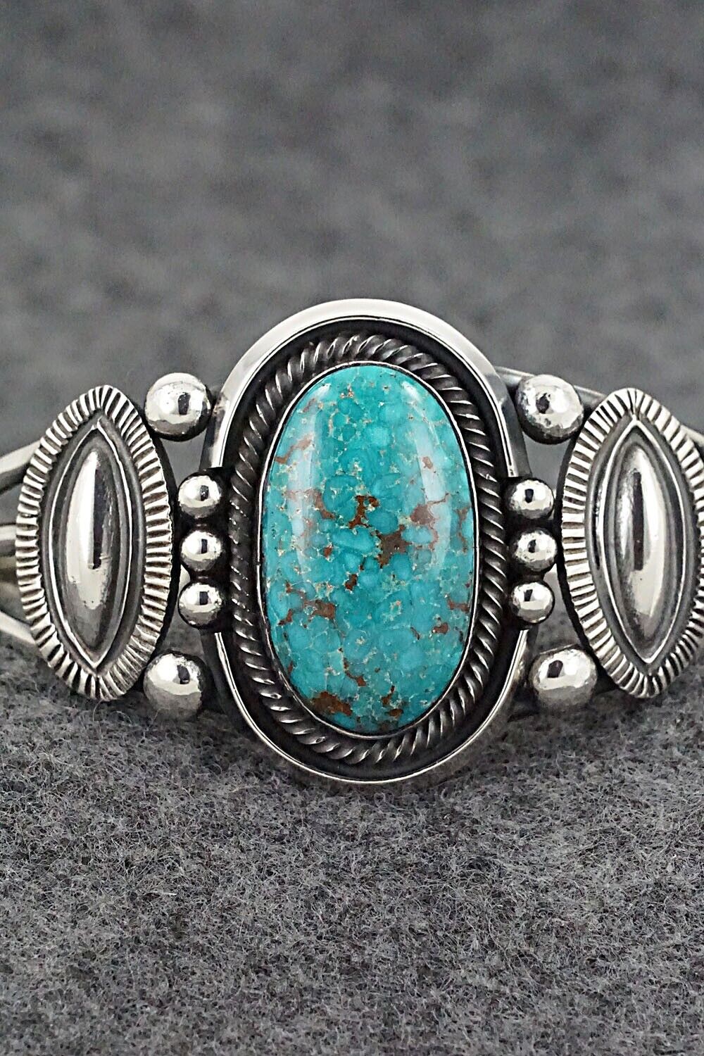 Turquoise & Sterling Silver Bracelet - Leon Martinez