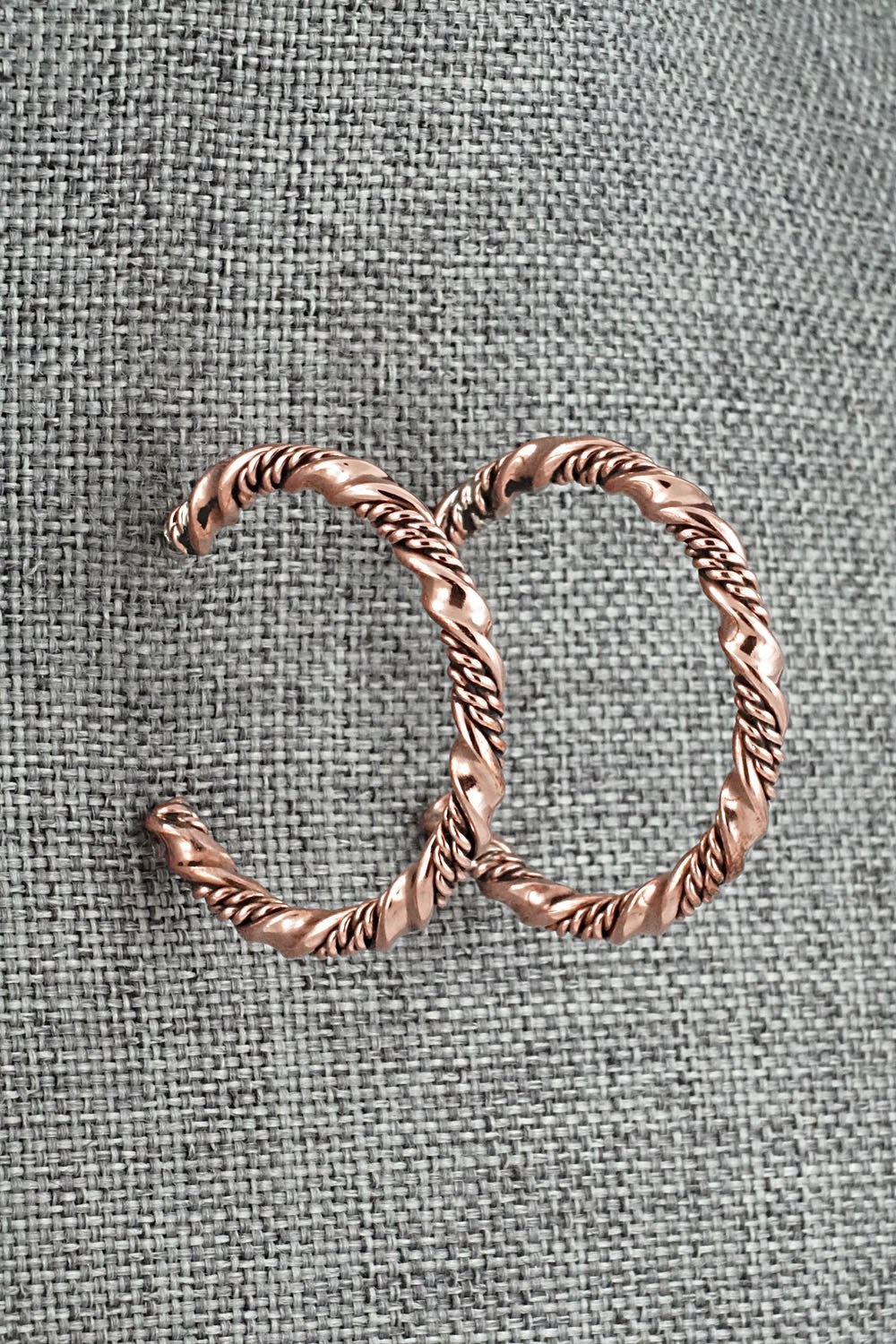 Copper Hoop Earrings - Elaine Tahe