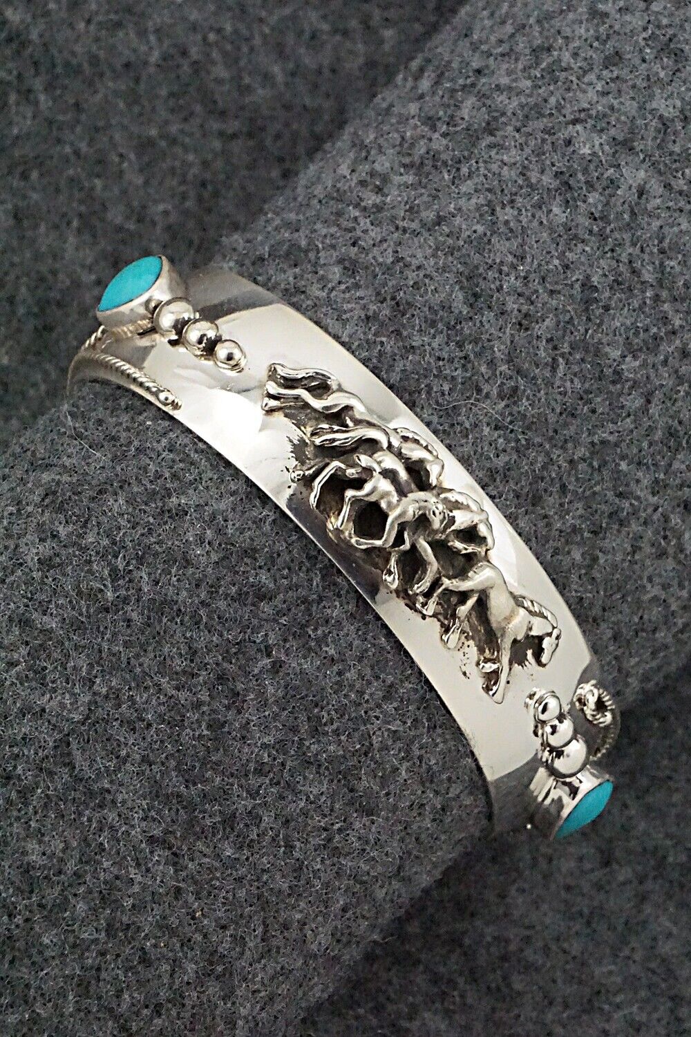 Turquoise & Sterling Silver Bracelet - Bobby Platero