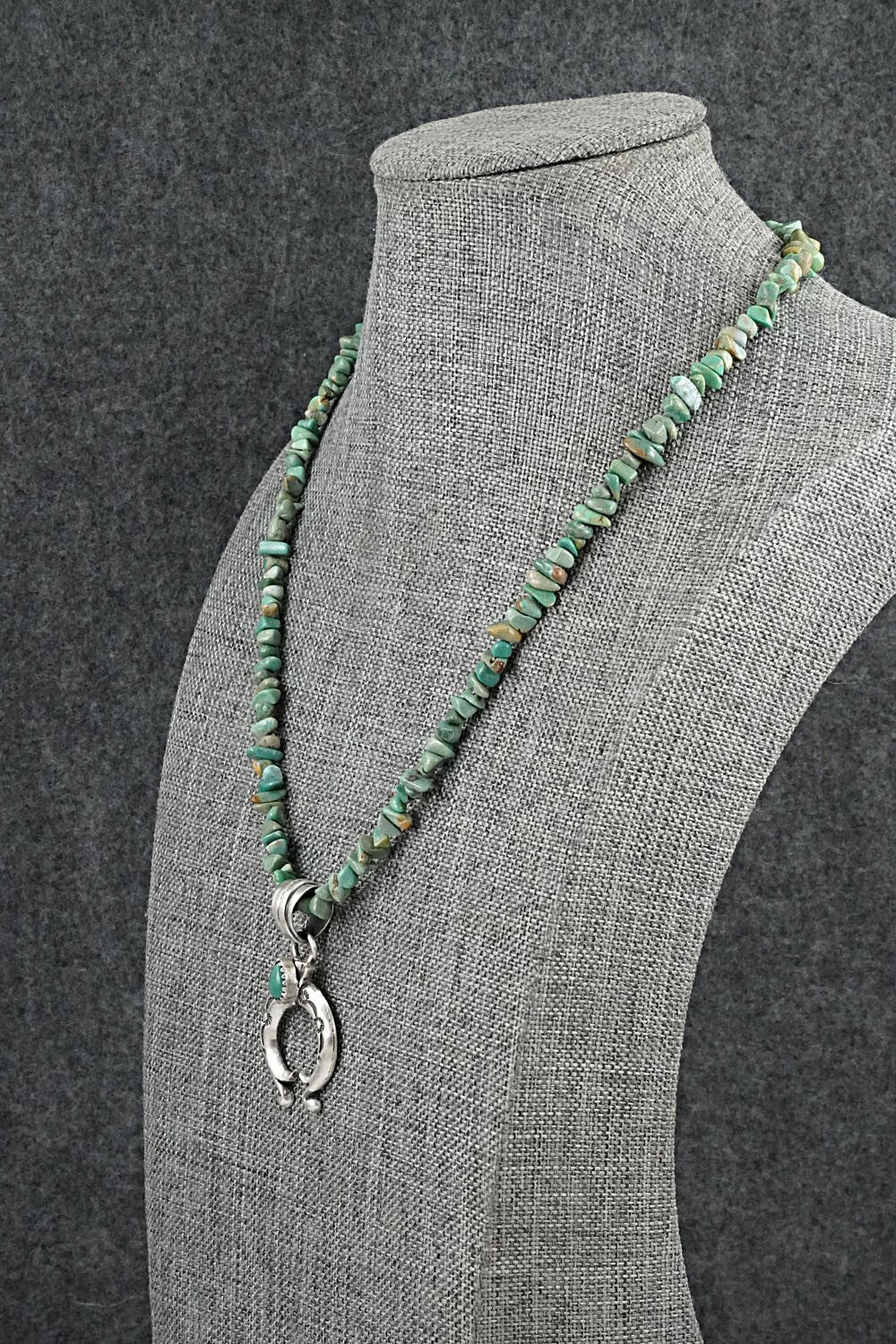 Turquoise & Sterling Silver Necklace 18" - Louise Joe