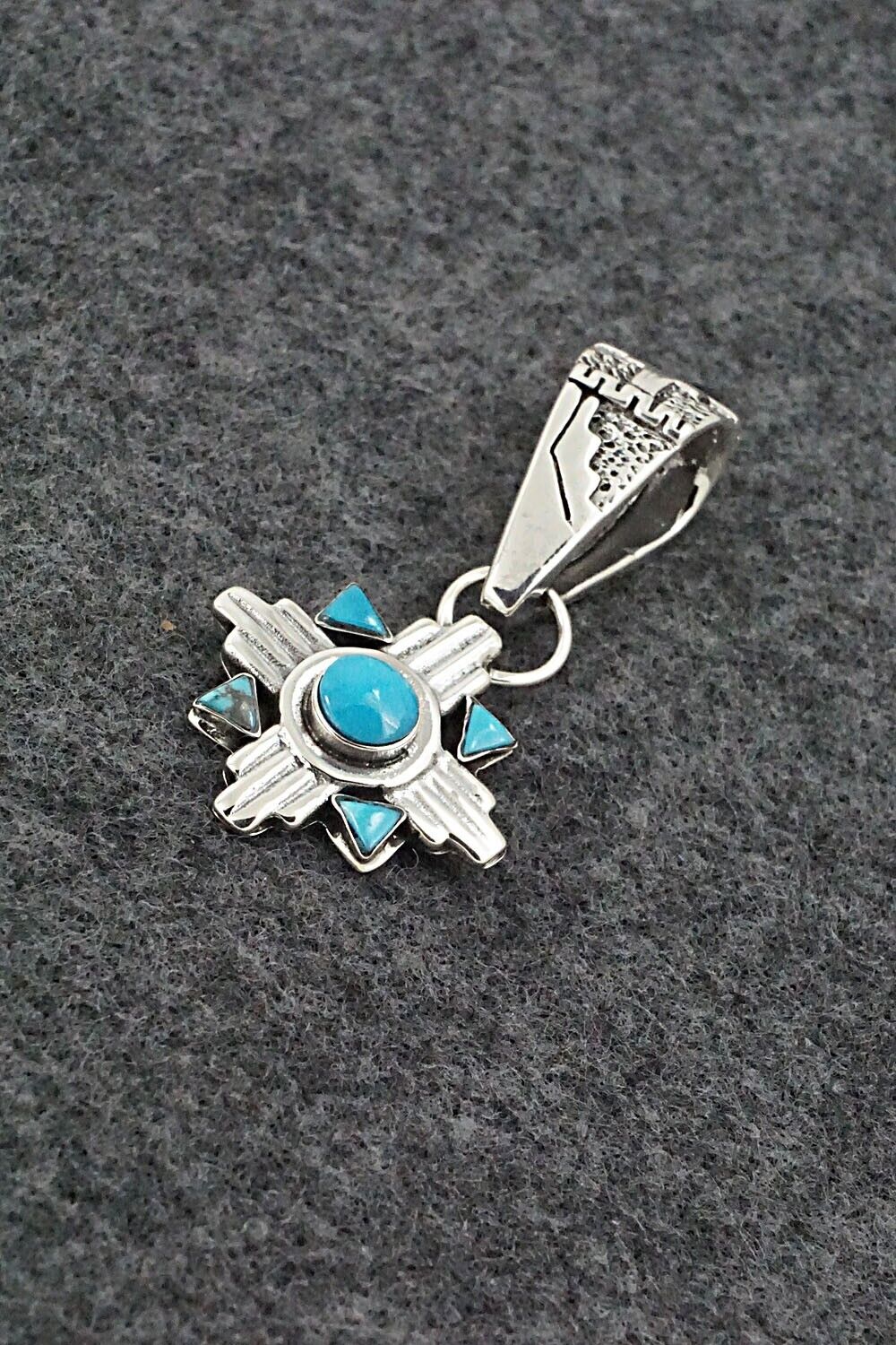 Turquoise and Sterling Silver Pendant - Sadie Jim
