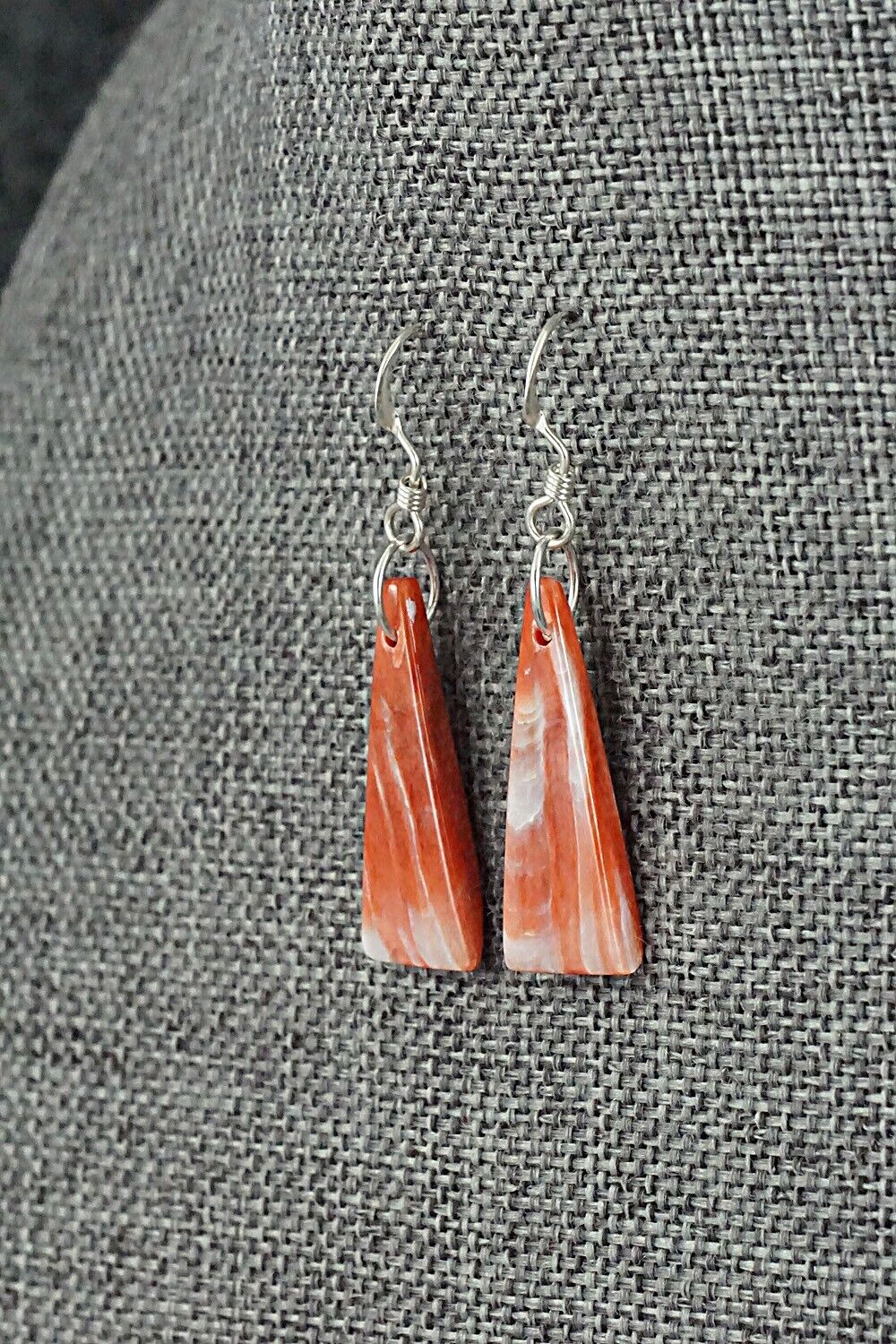 Spiny Oyster & Sterling Silver Earrings - Jesus Espino