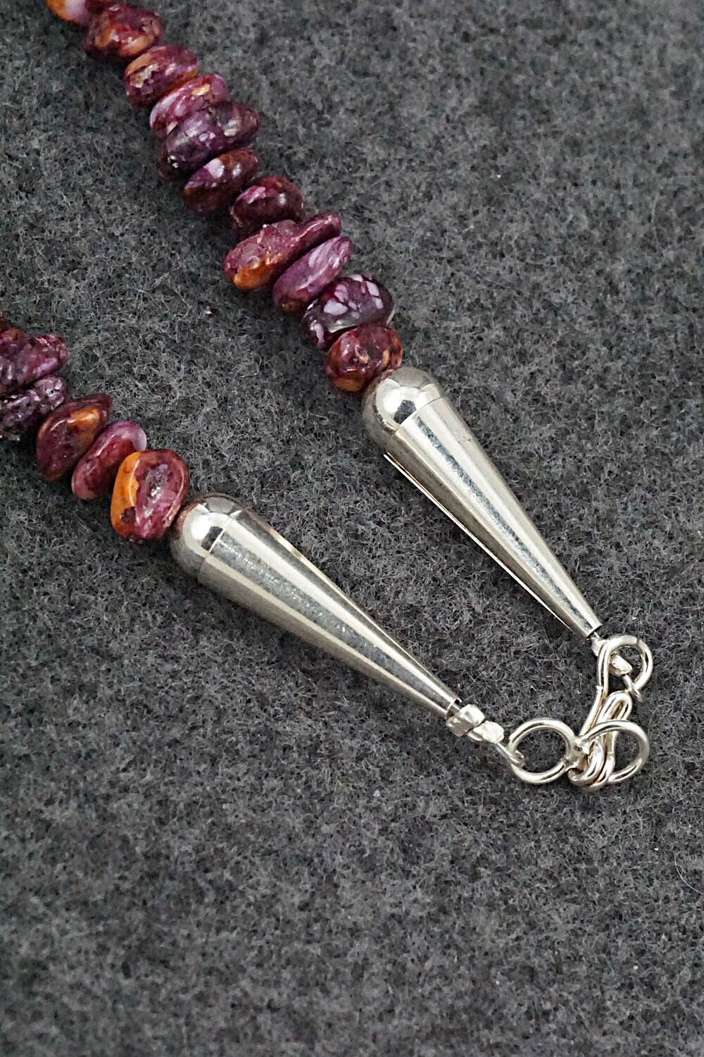 Spiny Oyster & Sterling Silver Necklace 20" - Louise Joe