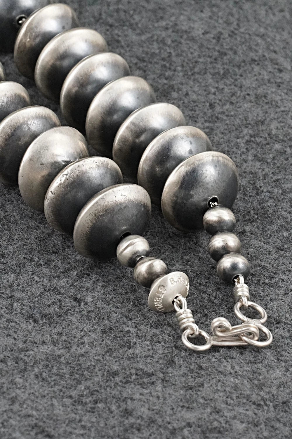 Sterling Silver Navajo Pearl Necklace 24" - Bryannen Halwood