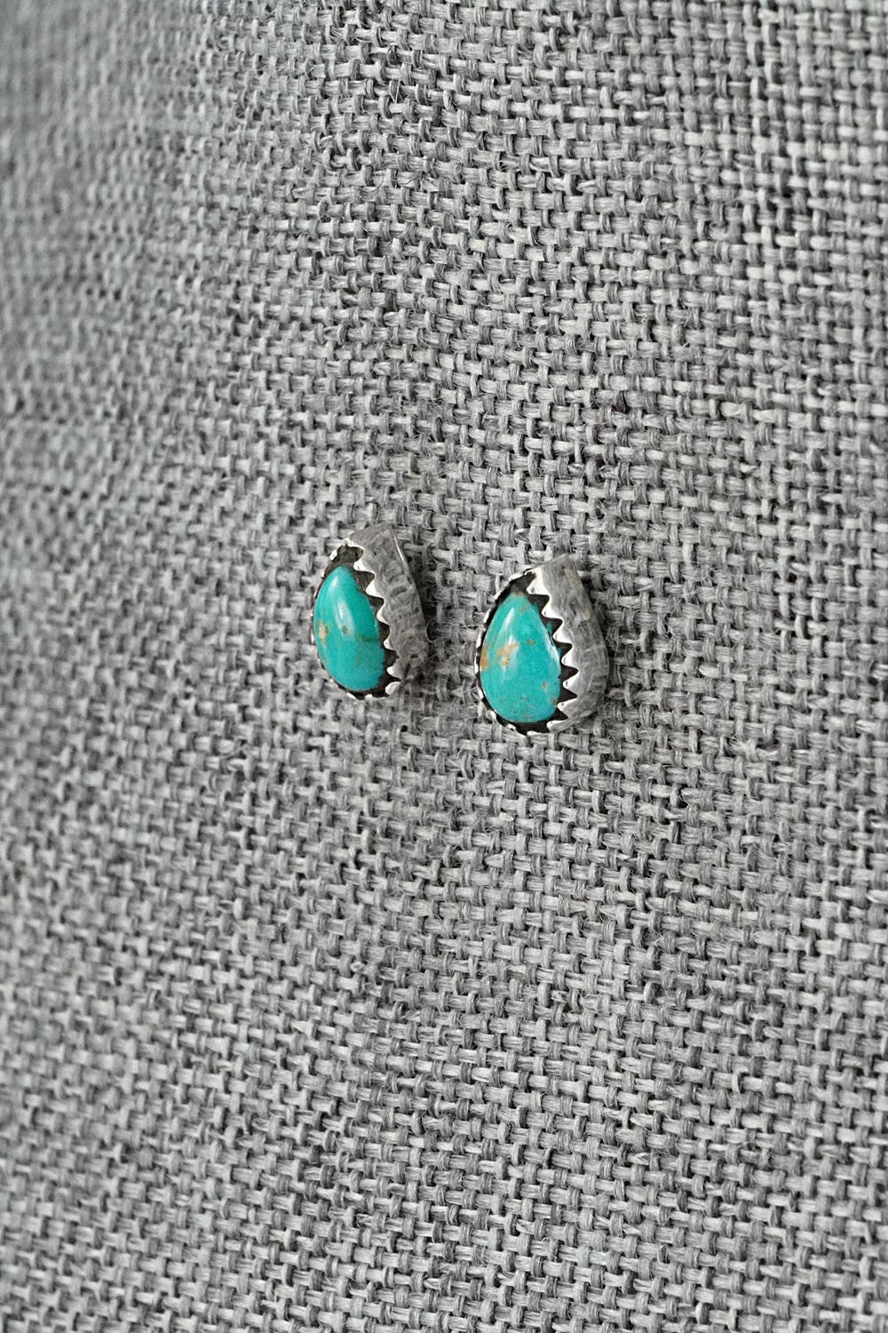 Turquoise & Sterling Silver Earrings - Gerald Joe