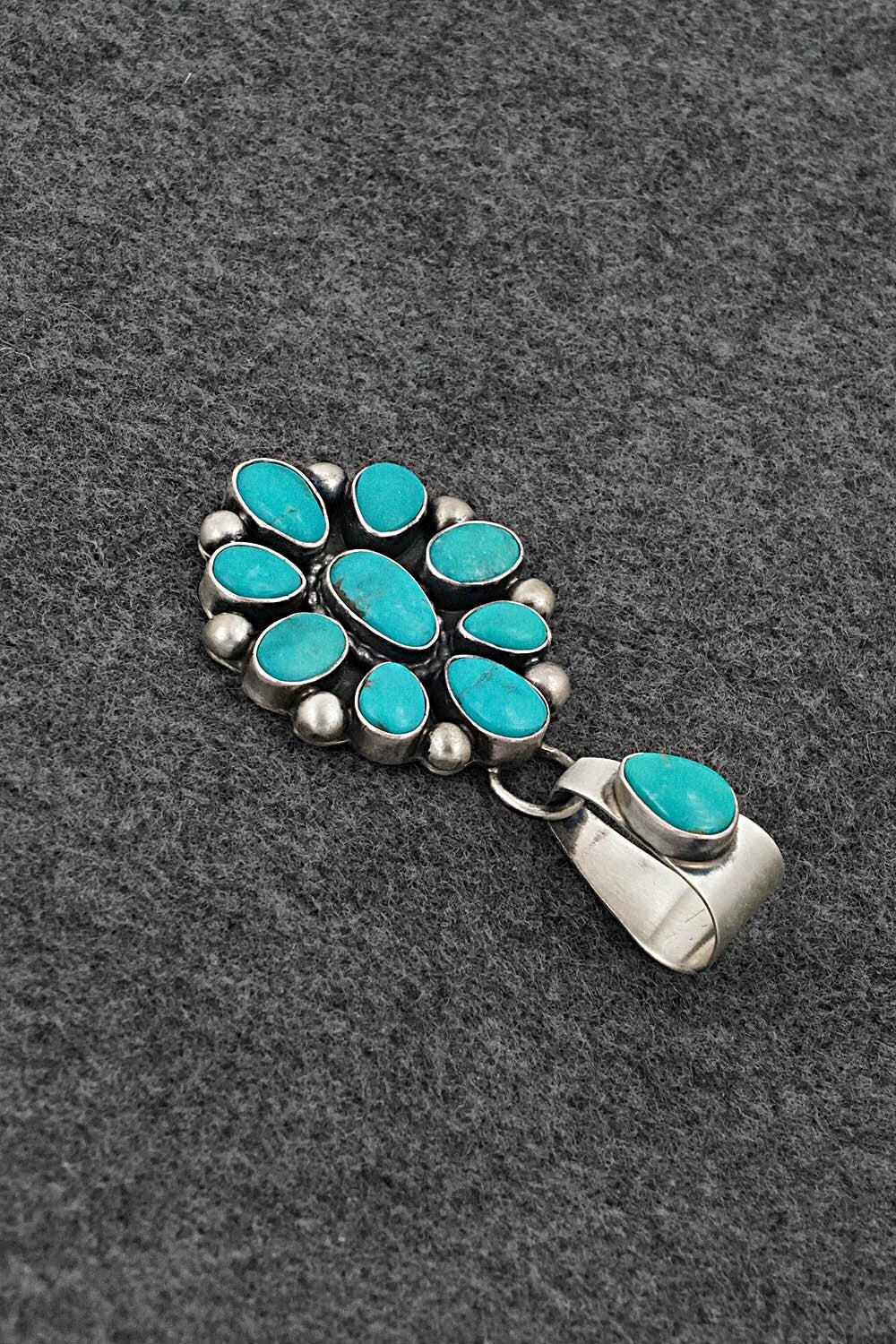 Turquoise & Sterling Silver Pendant - Kathleen Livingston