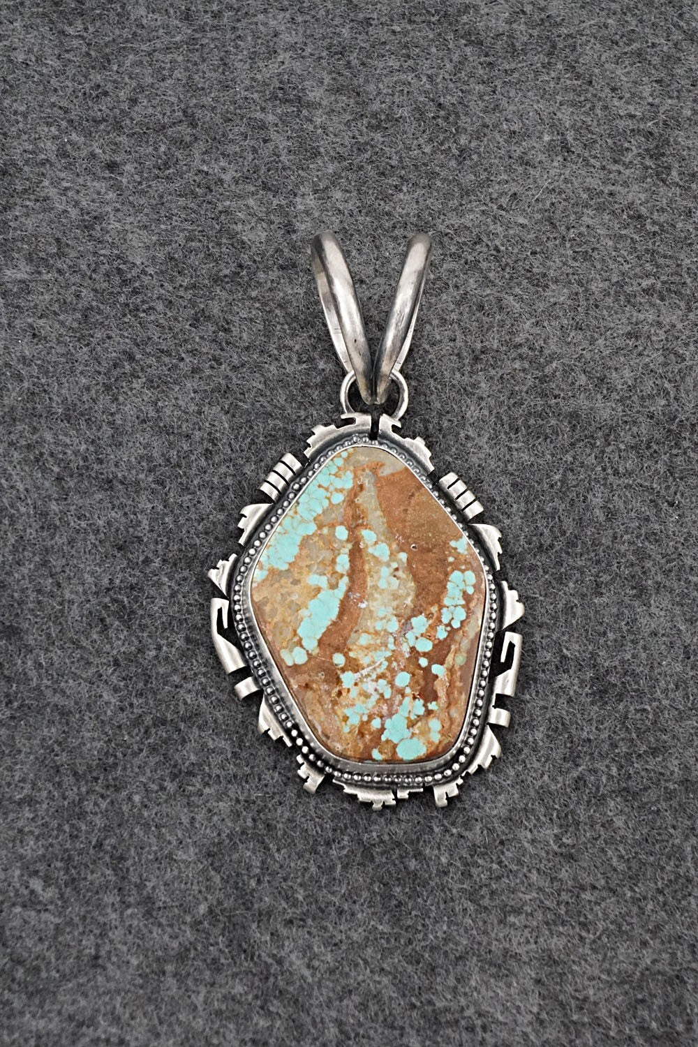Turquoise & Sterling Silver Pendant - Randy Billy