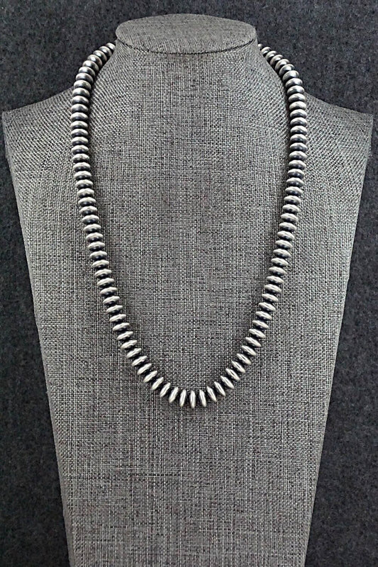 Sterling Silver Navajo Pearl Necklace 18" - Bryannen Halwood