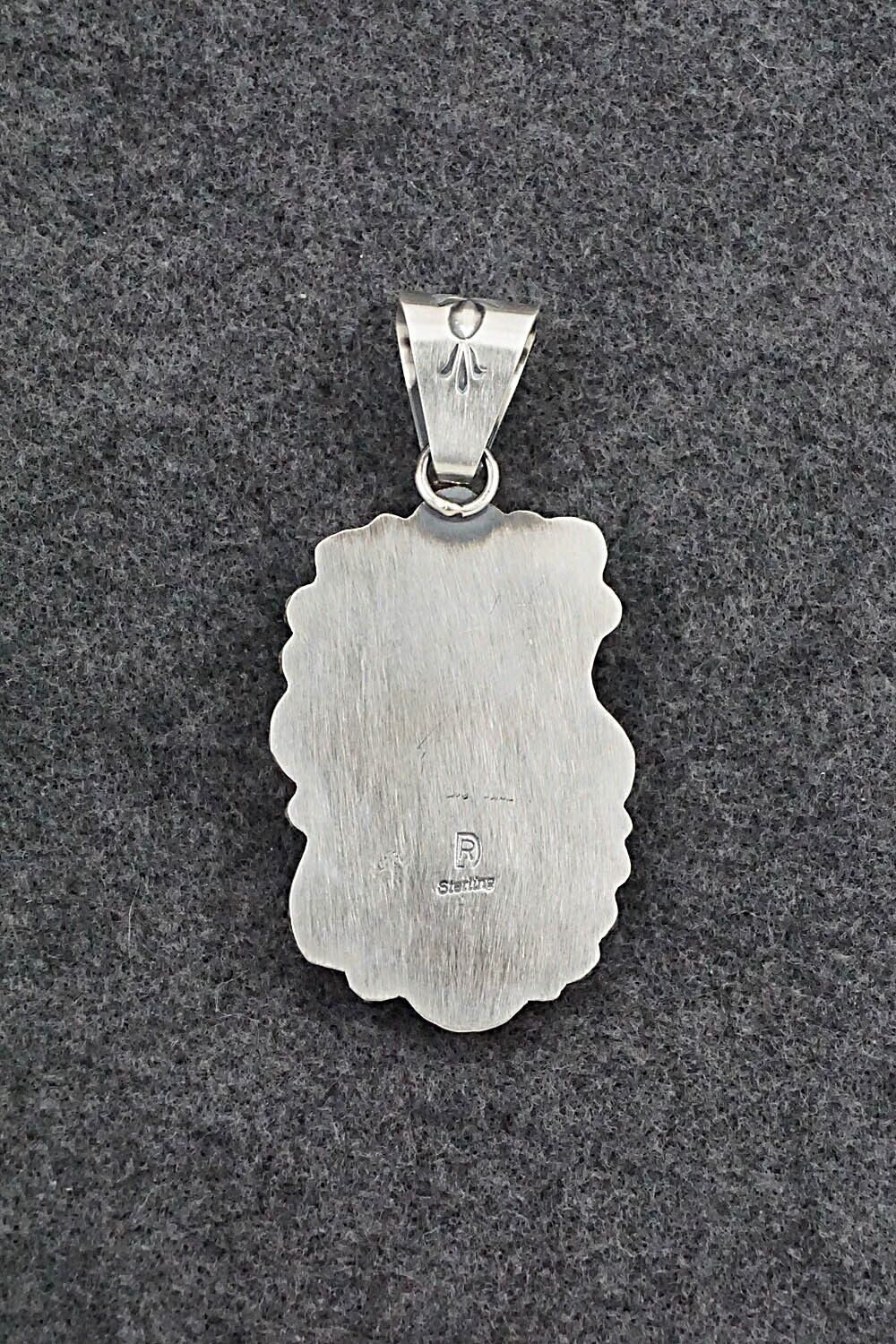 Turquoise & Sterling Silver Pendant - Raymond Delgarito
