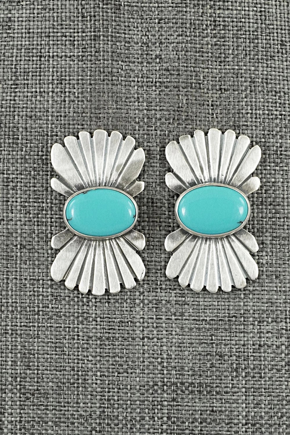 Turquoise & Sterling Silver Earrings - Mark Yazzie