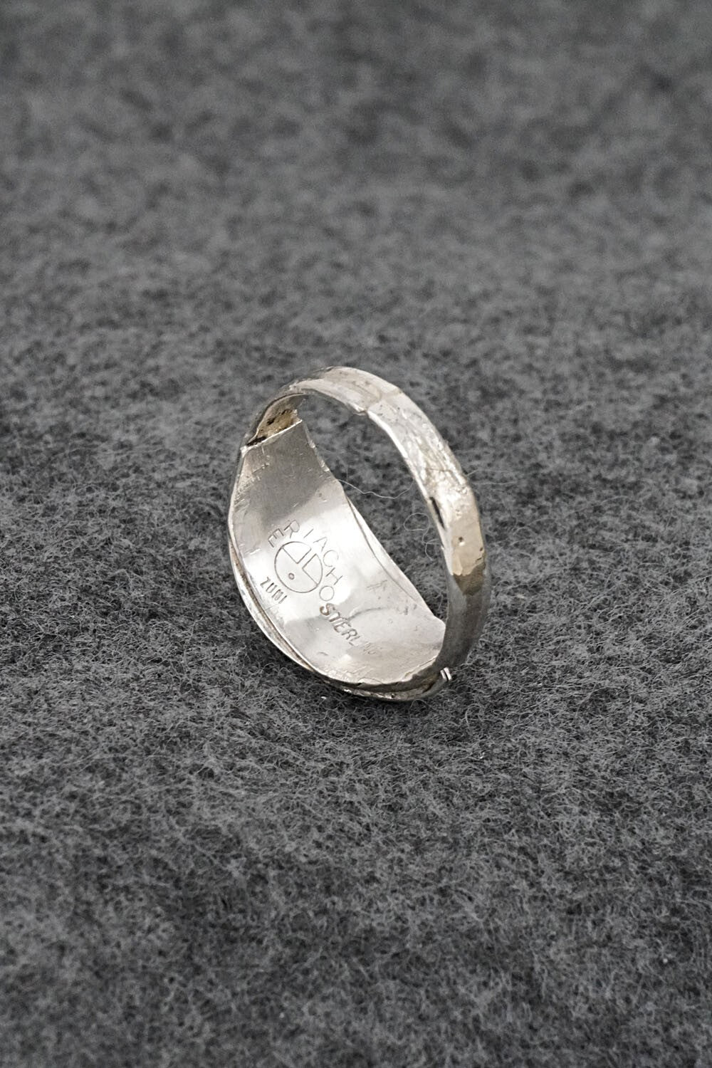 Opalite & Sterling Silver Inlay Ring - Ola Eriacho - Size 7