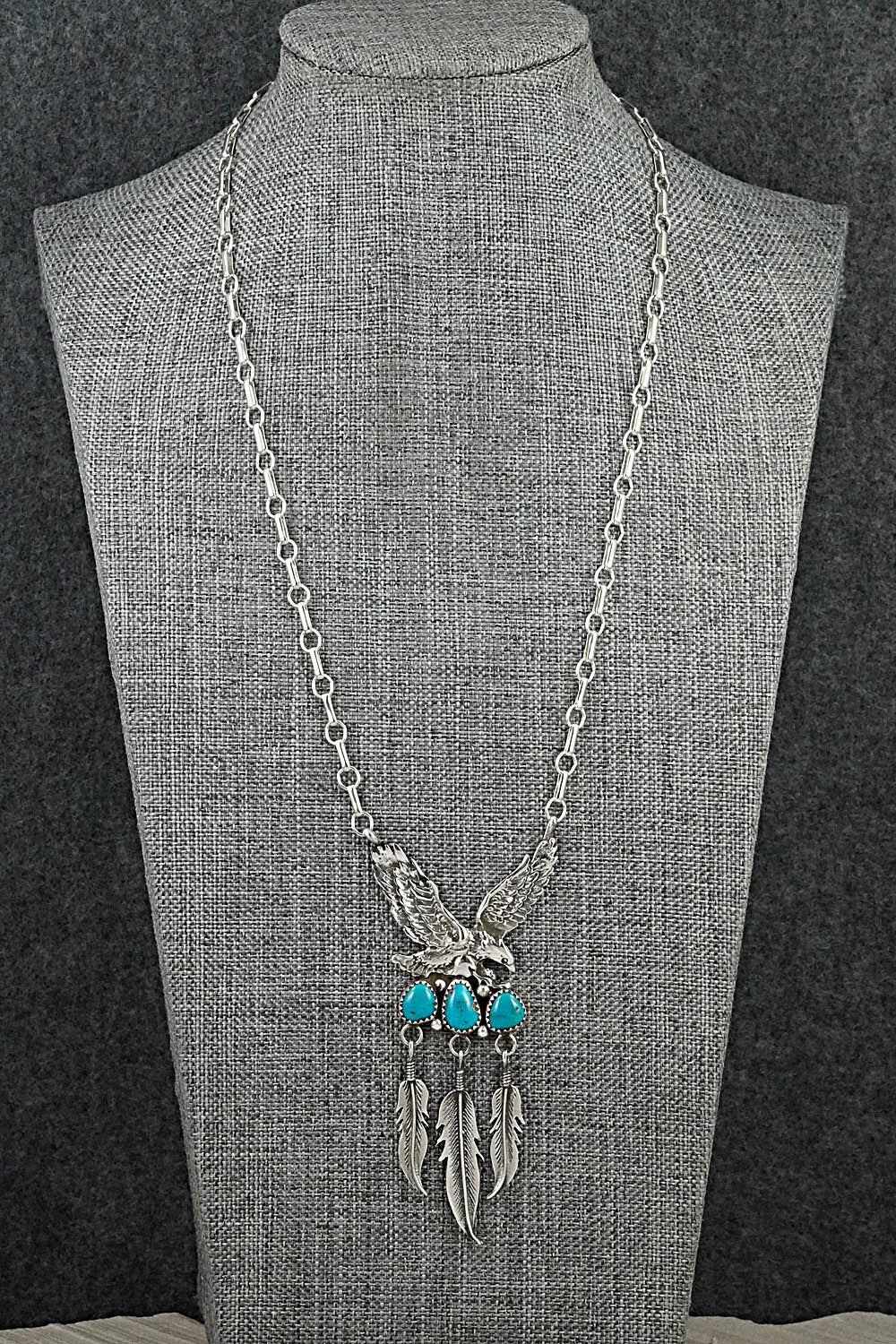 Turquoise & Sterling Silver Necklace - Henry Attakai